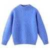 Nuevo Suéter de Lana para Niños Otoño e Invierno con Cuello Semi Alto, Hilo de Colores, Engrosado y Cálido, Suéter Superior para Niños y Niñas, Suéter de Cachemira Tejido