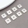 Contas Quadradas Planas de Aço Inoxidável, Contas Soltas, Contas Espaçadoras, Acessórios Espaçadores para Pulseira Colar Artesanal DIY Materiais