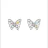 Brincos Borboleta Coloridos Coreia do Sul Feminino 2025 Nova Moda Verão Leve Luxo Nicho Senso de Design Brincos Brincos Atacado