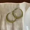 Aretes de Aro Color Amarillo Crema Matcha para Mujer, Estilo Coreano, Dulces y Elegantes, Modernos, Sencillos, Favorecedores para el Tono de Piel
