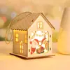Casa pequeña navideña transfronteriza decoración estilo ins decoración de fiesta navideña Amazon adorno artesanal de madera