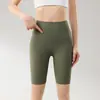 Shorts de Fitness Yoga de Secado Rápido de Cintura Alta, Alternativa Lulu, Pantalones Cortos de Verano de Cinco Puntos Tiburón, Leggings que No Requieren Usar Ropa Interior