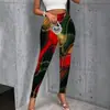 Leggings de Moda Feminina Transfronteiriços com Estampa de Arte Abstrata, Leggings com Estampa Digital 3D, Personalizáveis, Podem Ser Encomendados em Atacado a Partir de Uma Peça