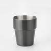 Copo de água banhado a titânio de camada dupla copo de cerveja coreano de aço inoxidável copo de café para acampamento Copo de acampamento Copo de água infantil para atividades ao ar livre resistente a quedas