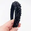 Tocados Nuevo Pesado Moda Elegante Delgado Esponja Colorido Cristal Partícula Aro para el Cabello Damas Disparo Callejero Hermoso Pasador Mujeres