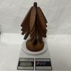 Vajilla Bambú Color Nogal Madera Maciza Árbol de Navidad Protector de Mesa Aislante Térmico Posavasos con Forma de Árbol Salvamanteles para Cazuela Aislante Térmico