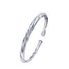 Prata Pura 999.9 Torcido Twist Prego Areia Cabeça de Abóbora Pulseira Luxo Acessível Nicho Estilo Antigo Acessórios para Presente de Aniversário da Namorada