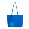 Bolsa tote grande estilo coreano, moderna e versátil, design minimalista, bolsa de ombro, exala uma vibe sofisticada e retrô, casual e única, perfeita como bolsa de ombro