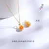 Accesorios DIY de color fuerte resistente al desvanecimiento a largo plazo, oro antiguo, cadena para clavícula con colgante de durián imitación oro, joyería para mujer