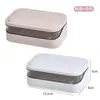 Caixa de sabão com tampa flip-top, design criativo de drenagem, ideal para viagens, instalação sem furos, com tampa, para banheiro de casa, caixa de sabão para lavanderia