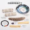 Suministro de Fábrica Fuente Salvia Blanca Amazonas Perú Madera Sagrada Pulsera Colorida Concha de Abulón de Nueva Zelanda Set
