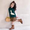 Colocação de outono e inverno imperdível! Moda Infantil 2025 Outono Novo Feminino Bebê Malha Plissada Saia Curta