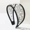Faixa de Cabeça He Ming Estilo Novo Transfronteiriço Tule Pérola Barroco Artesanato Pesado Faixa de Cabeça Estilo Retrô Versátil Acessório de Cabelo para Noiva