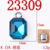 Colgante de color minimalista de nicho rectangular octogonal incrustado de diamantes accesorios para el cabello hechos a mano con cordón para el cabello pulsera aleación accesorios DIY