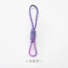 Novo Tesouro Mais Vendido Corda Plana de Nylon DIY Colorida Cordão Trançado Amarrado Mosquetão em Forma de Cabacinha de Liga de Alumínio