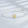Pulsera de Plata Esterlina S925 Pequeño Cubo de Azúcar Diamante Amarillo para Mujer Lujo Accesible Nicho Exquisito Alta Gama Cuadrada Zirconia Transfronteriza Amazon