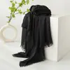 Bufanda para viaje de verano con protección solar, imitación de algodón y lino, chal para mujer, sentido de alta gama, playa, desierto, bufanda de seda, bufanda, bufanda, bufanda, venta al por mayor