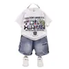 Traje Fresco de Manga Corta para Niños, Ropa Infantil de Verano a la Moda, Nuevo Conjunto Delgado de Verano 2026, Ropa de Verano de Moda para Niños
