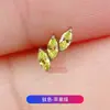 Pendiente de aleación de titanio F136 ojo de caballo oblicuo triple incrustación de circón 5A rosca interna clavo para hueso de la oreja clavo para labio joyería para piercing de titanio G23