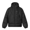 Chaqueta de Algodón con Capucha y Cordón Estampada con Letras para Hombre Invierno Cálida Holgada Marca de Moda Americana Ins Chaqueta de Algodón Deconstruida