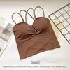 Nueva ropa interior de verano de seda de hielo con espalda cruzada, sexy, con almohadilla para el pecho, push up, sin aro de acero, cómoda y suave.