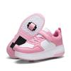 Zapatos para caminar para niños zapatos de patinaje desmontables invisibles fluorescentes de doble rueda para niños y niñas estudiantes zapatos de patinaje juvenil deportivos
