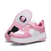 Zapatos para caminar para niños zapatos de patinaje desmontables invisibles fluorescentes de doble rueda para niños y niñas estudiantes zapatos de patinaje juvenil deportivos