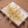 Tocador de Malla Hecho a Mano para Novia de Comercio Exterior, Flor para Cuello de Vestido de Novia, Accesorios de Múltiples Capas, Accesorios para Peinado de Diadema de Hojas