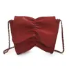Bolsas Femininas 2025 Verão Nova Tendência Design de Nicho Bolsa Transversal com Laço Bolsa de Ombro Único com Corrente Bolsa de Braço Fashion