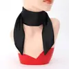 Diadema Elegante Sencilla para Mujer con Decoración para Camisa Bufanda Profesional Color Sólido Satén de Seda Artificial Gasa Bufanda Cuadrada de 70cm