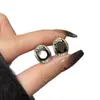 Pendientes Negros con Zirconia y Tachuelas de Diamante para Mujer, Nuevo Estilo Trendy 2026, Lujo Ligero, Sensación de Alta Gama, Pendientes Frescos y Elegantes