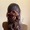 Anillo para el cabello de intestino grueso con perla de uñas de terciopelo de alta calidad para otoño e invierno, cuerda para la cabeza con bola de franela elástica alta, cuerda para el cabello francesa perezosa