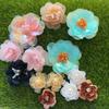 Accesorios de Ropa de Escenario Spot Flores Zapatos y Sombreros Flores Decorativas Flores de Lentejuelas Moradas con Cuentas a Mano Corsage DIY Flores para Zapatos