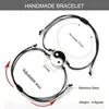 Pulsera tejida a mano de 8 caracteres transfronteriza, pulsera trenzada de Nudo Tai Chi, nudo plano, pulsera de amistad para exportación, pulsera de pareja