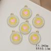 Accesorios de joyería de bricolaje, colgante pequeño de aleación de aceite de gota de oro K, colgante de pulsera de Corea del Sur, accesorios al por mayor, flor, gato, amor