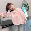 Sudadera de Manga Larga para Niña Primavera y Otoño 2026 Nueva Elegante Moda Callejera Cuello de Muñeca Top con Cuello Polo Infantil