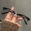 Gafas anti luz azul para miopía para hombres, monturas de gafas de medio aro para mujeres, al por mayor