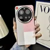 Para Xiaomi 15Ultra Funda de Teléfono con Rayas y Tres Patrones Galvanizado Sentido Avanzado Xiaomi 14Ultra Lente de Cobertura Total