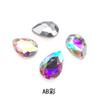Rhinestones de Vidro Brilhantes em Formato Irregular com Base Pontiaguda, Gota D'água, para Decoração de Capa de Celular, Roupas DIY, Acessórios de Vestido de Noiva e Enfeites