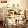 Estante de almacenamiento de escritorio, estante para mesa de cocina, mesa de centro para sala de estar del hogar, portavasos multicapa, soporte para bolsitas de té, estante para snacks