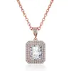 Collar de Zirconia Cúbica de Nuevo Producto Transfronterizo, Joyería de Accesorios con Colgante de Doble Capa Incrustado Bicolor de Lujo de Nicho, Disponible para Dropshipping