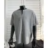 2026 Transfronterizo Amazon Primavera y Verano Nuevo Estilo Americano Media Cremallera Waffle Color Sólido Manga Corta Camiseta Camisa Base Holgada