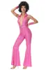 Nuevo traje de Halloween para hombre y mujer, pareja, estilo retro de los años 70, estilo europeo y americano, espectáculo de discoteca hippie para adultos.
