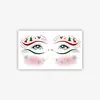 Adesivos de Tatuagem de Natal para Novos Produtos Transfronteiriços Desenhos Animados Fofos Linhas Floco de Neve Blush Adesivos de Tatuagem para Eventos Festivos