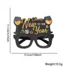 Gafas de Fieltro para Año Nuevo 2026 Decoración para Fiesta de Fin de Año Accesorios para Fotos Marco DIY de Gafas Negras No Tejidas