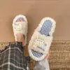Zapatillas de Algodón con Dibujo de Gato Lindas y Adorables para Mujer, Nuevo Estilo Otoño/Invierno 2026, Zapatos de Pantufla Peludos Versátiles y de Moda para Usar al Aire Libre