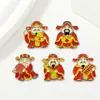 Insignia Metálica de Pin del Dios de la Riqueza de Cinco Vías, Broche Festivo del Dios de la Riqueza, Accesorios Versátiles para Bolsos, Pequeños Regalos de Año Nuevo para Amigos