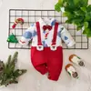 Macacão de Bebê de Natal Estilo Outono Bebê Transfronteiriço Ano Novo Roupas de Rastejar Algodão Manga Longa Roupa Pulôver Natal