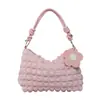 Plisado Gran Capacidad Moda Estilo Coreano Color Sólido Estilo Fresco Correa de Hombro Anudada Bolso Pequeño Mujer 2026 Nuevo Bolso Cruzado Mujer