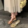 Versión de Piel de Vaca Tacón de Cuña de 5 cm ~ Chanclas de Playa Estilo Francés con Lazo Reductoras de Edad para Mujer, Zapatos de Verano Medios